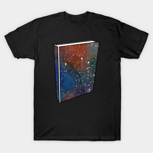 Galaxy Book, Watercolour Universe T-Shirt by randomgeekery